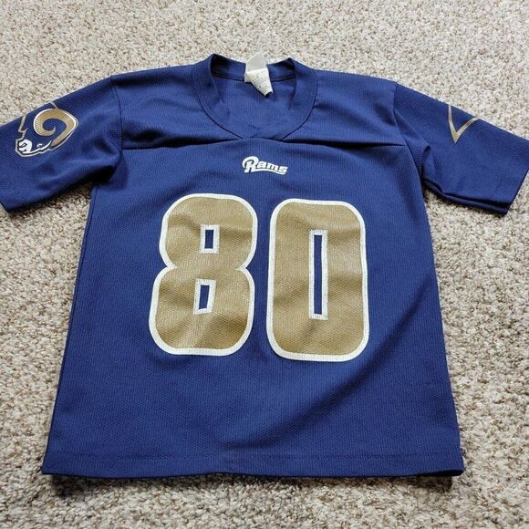 Vintage St. Louis Rams Isaac Bruce #80 Retro Jersey Boys 8 GTS Made In The USA - Picture 1 of 9